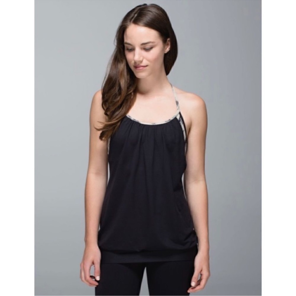 Y2k Lululemon no limits tank top Black / Great Granite Black Mojave Tan